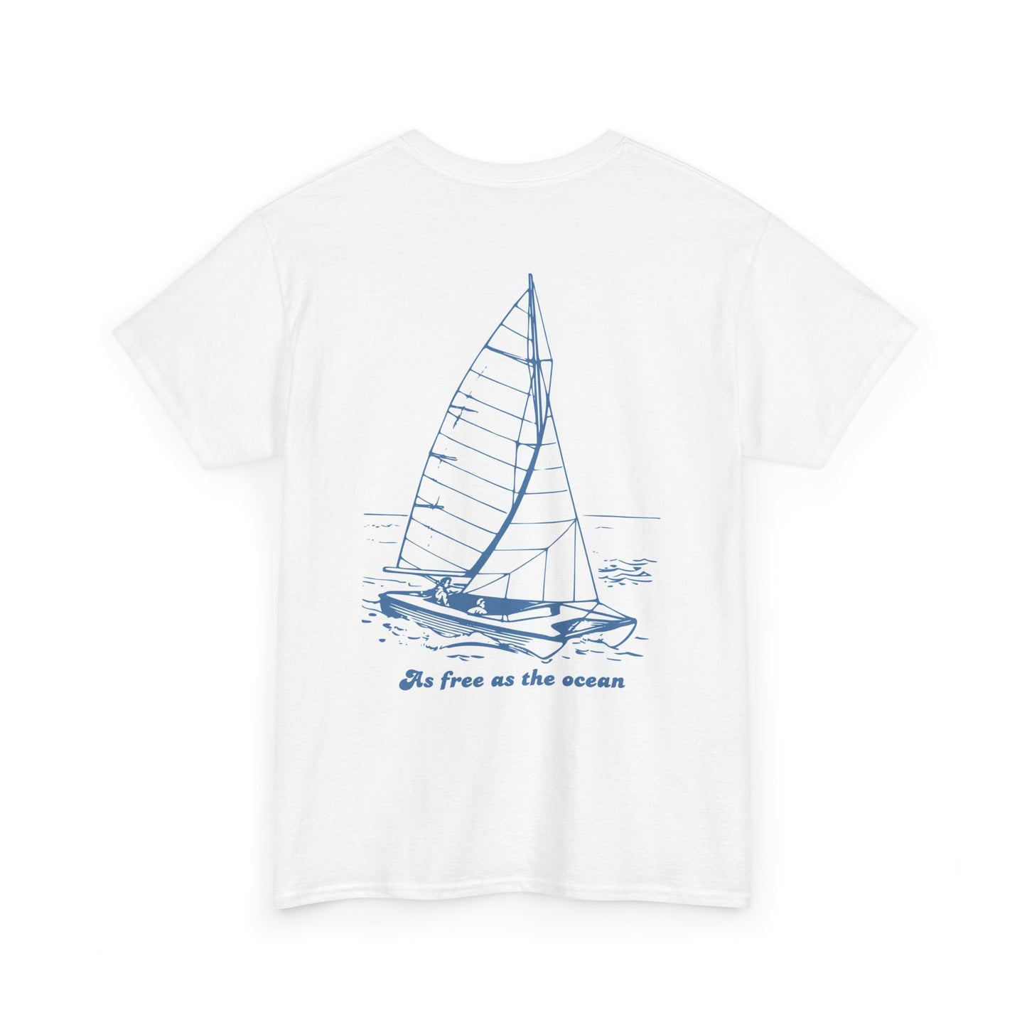 Sailing Spirit Tee, Beachwear, Nautical Shirt, Unisex Cotton Tee, Summer Gift, Ocean Lover Apparel