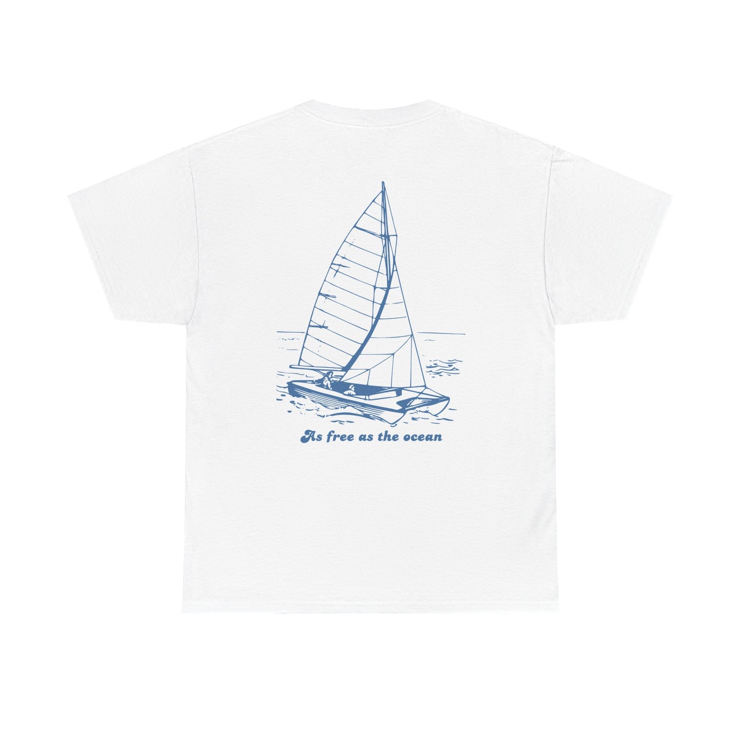 Sailing Spirit Tee, Beachwear, Nautical Shirt, Unisex Cotton Tee, Summer Gift, Ocean Lover Apparel