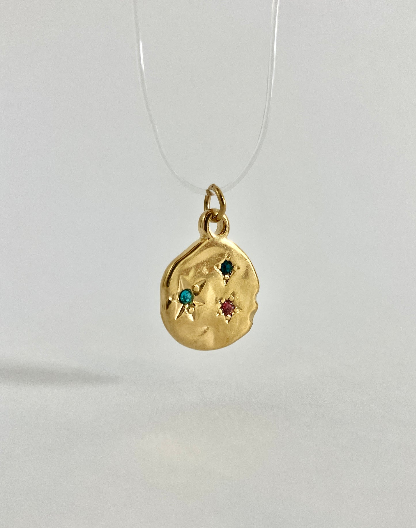 Constellation charm waterproof 18k gold plated pvd stainless steel